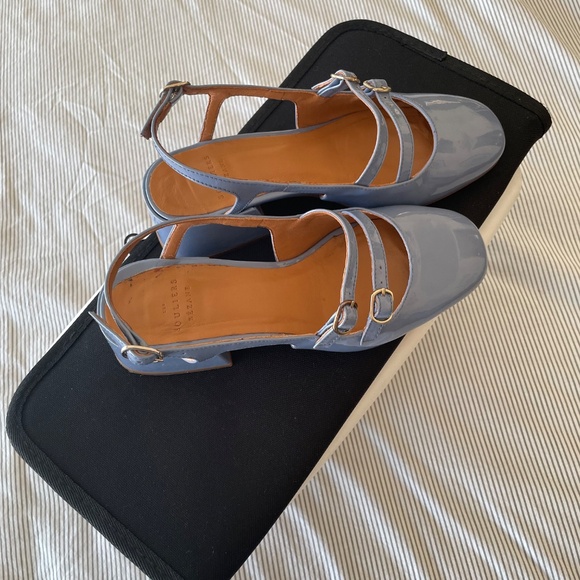 Sezane Paula Babies Denim Blue Varnish - Size 5 - Picture 3 of 3